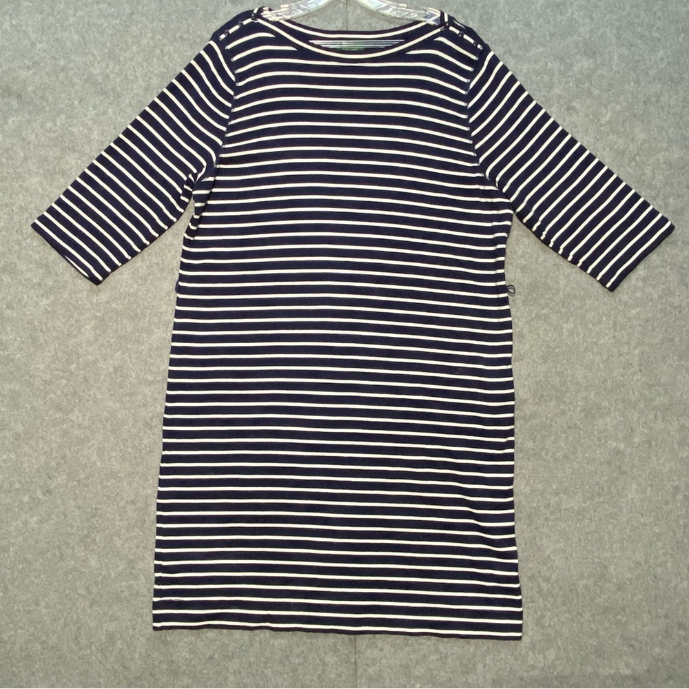 Ralph Lauren Navy and White Striped Dress